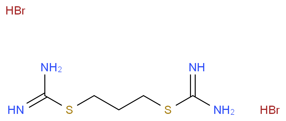 {[3-(carbamimidoylsulfanyl)propyl]sulfanyl}methanimidamide dihydrobromide_分子结构_CAS_5442-32-0