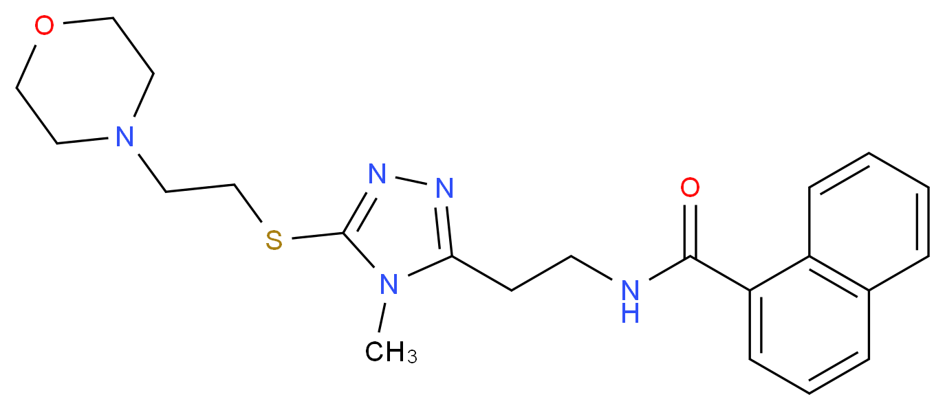 N-[2-(4-methyl-5-{[2-(4-morpholinyl)ethyl]thio}-4H-1,2,4-triazol-3-yl)ethyl]-1-naphthamide_分子结构_CAS_)