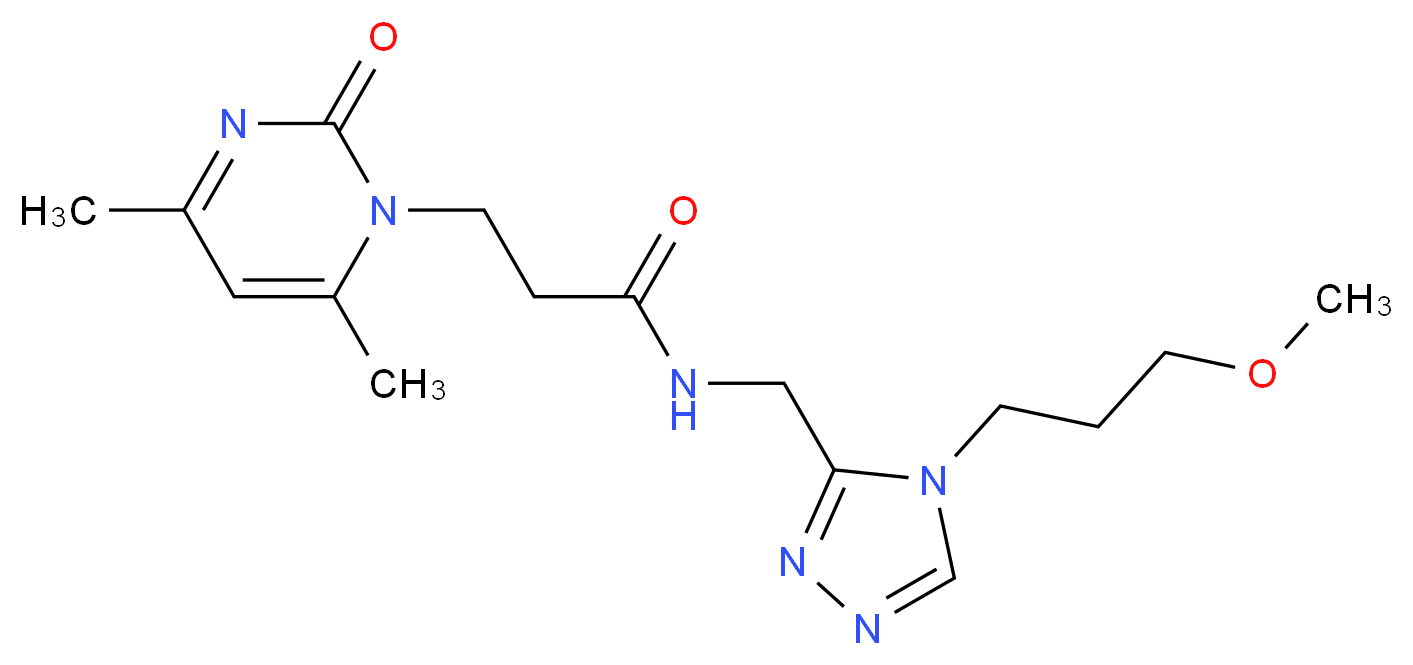 3-(4,6-dimethyl-2-oxopyrimidin-1(2H)-yl)-N-{[4-(3-methoxypropyl)-4H-1,2,4-triazol-3-yl]methyl}propanamide_分子结构_CAS_)