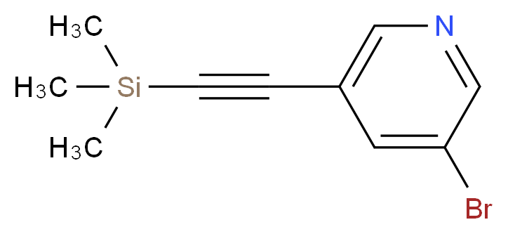 3-bromo-5-[2-(trimethylsilyl)ethynyl]pyridine_分子结构_CAS_639011-64-6