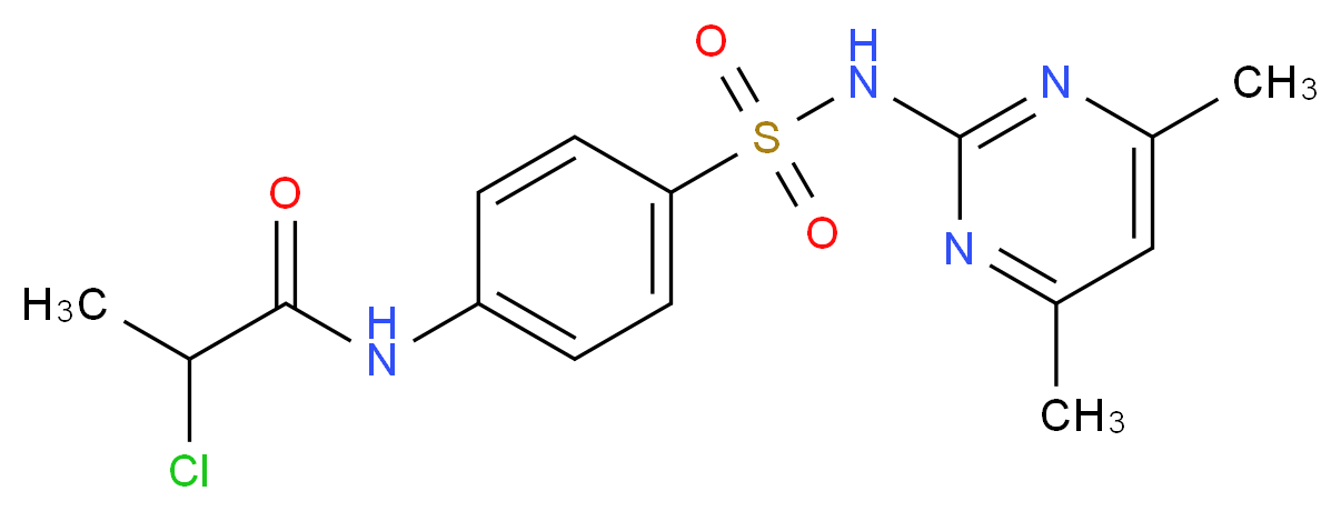 2-Chloro-N-(4-{[(4,6-dimethylpyrimidin-2-yl)amino]sulfonyl}phenyl)propanamide_分子结构_CAS_)