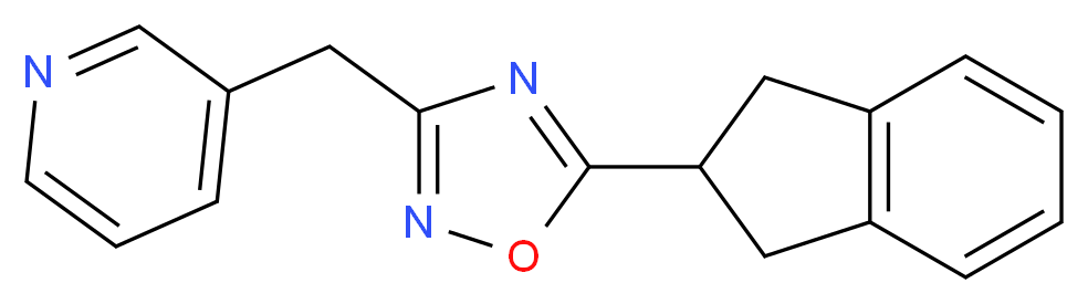 3-{[5-(2,3-dihydro-1H-inden-2-yl)-1,2,4-oxadiazol-3-yl]methyl}pyridine_分子结构_CAS_)