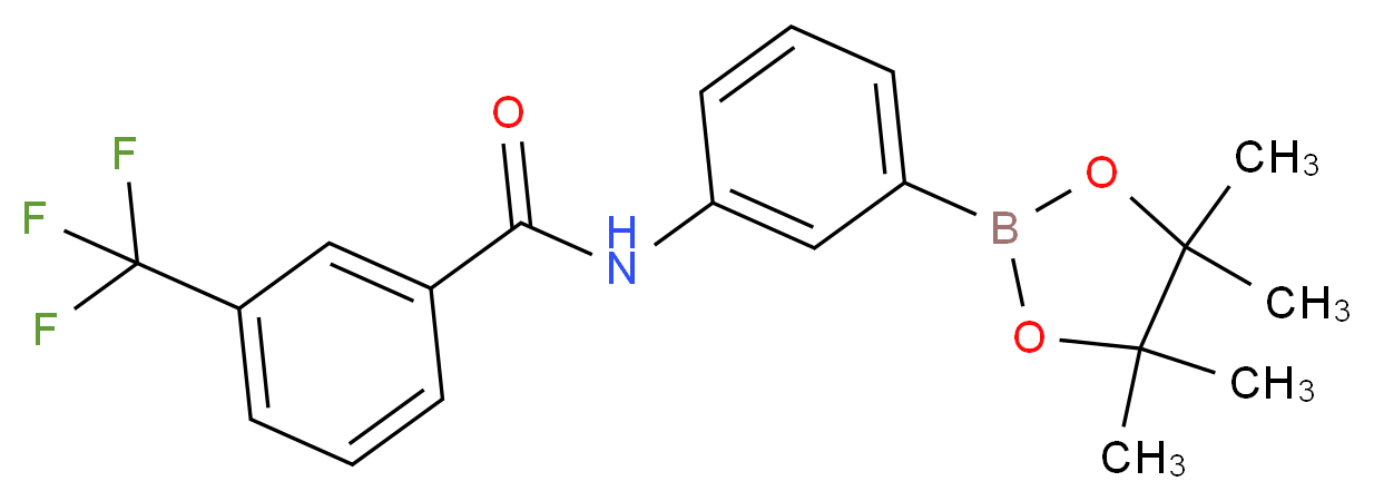 N-[3-(tetramethyl-1,3,2-dioxaborolan-2-yl)phenyl]-3-(trifluoromethyl)benzamide_分子结构_CAS_1225069-85-1