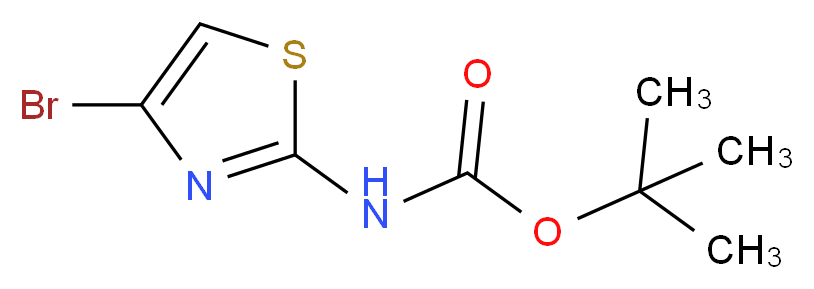 tert-butyl N-(4-bromo-1,3-thiazol-2-yl)carbamate_分子结构_CAS_944804-88-0