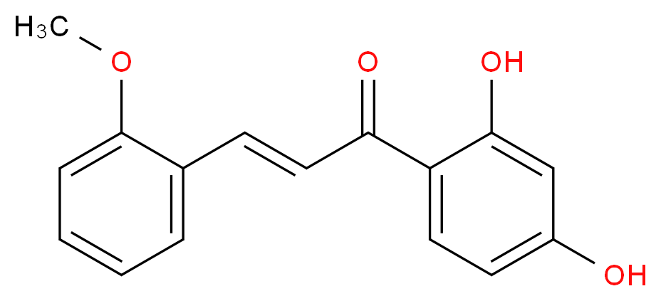 (2E)-1-(2,4-dihydroxyphenyl)-3-(2-methoxyphenyl)prop-2-en-1-one_分子结构_CAS_104236-78-4