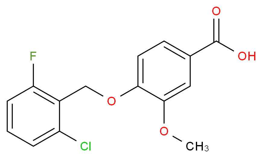 4-[(2-Chloro-6-fluorobenzyl)oxy]-3-methoxybenzoic acid_分子结构_CAS_)