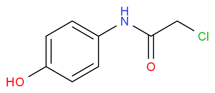 2-chloro-N-(4-hydroxyphenyl)acetamide_分子结构_CAS_2153-11-9)