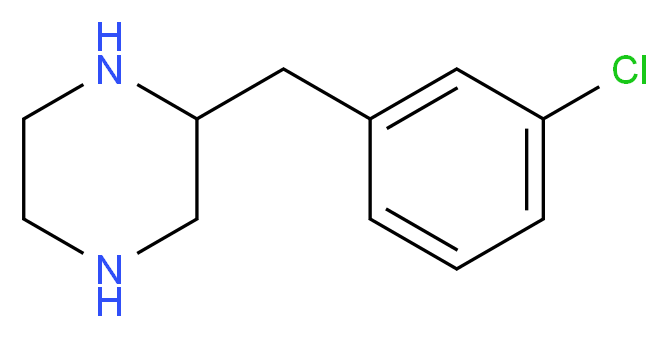 2-(3-CHLORO-BENZYL)-PIPERAZINE_分子结构_CAS_910444-97-2)