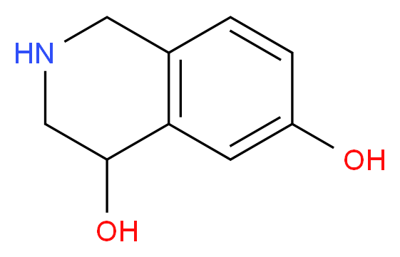 1,2,3,4-tetrahydroisoquinoline-4,6-diol_分子结构_CAS_93202-93-8