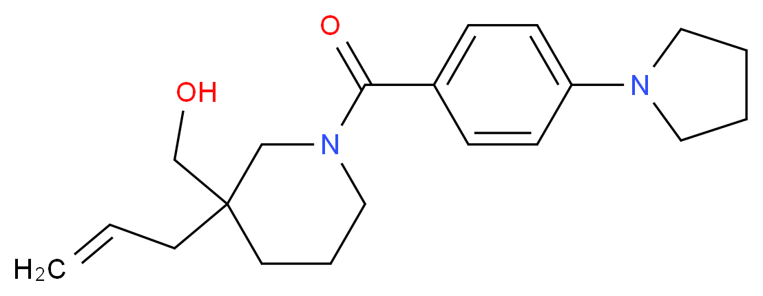 {3-allyl-1-[4-(1-pyrrolidinyl)benzoyl]-3-piperidinyl}methanol_分子结构_CAS_)