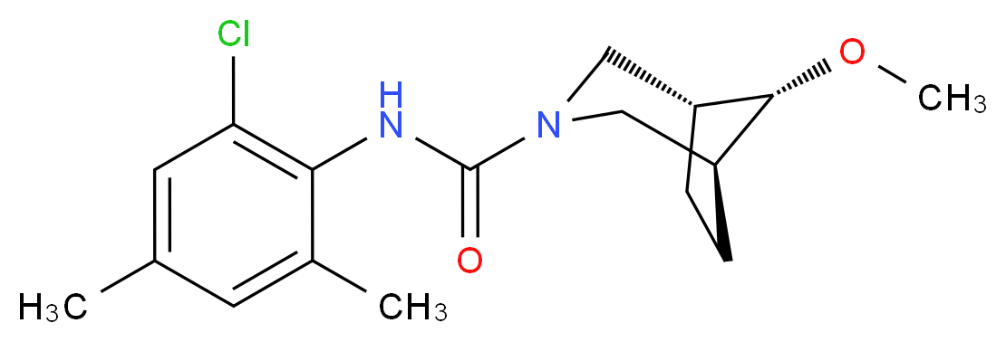 (8-syn)-N-(2-chloro-4,6-dimethylphenyl)-8-methoxy-3-azabicyclo[3.2.1]octane-3-carboxamide_分子结构_CAS_)