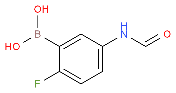 (2-fluoro-5-formamidophenyl)boronic acid_分子结构_CAS_874289-39-1