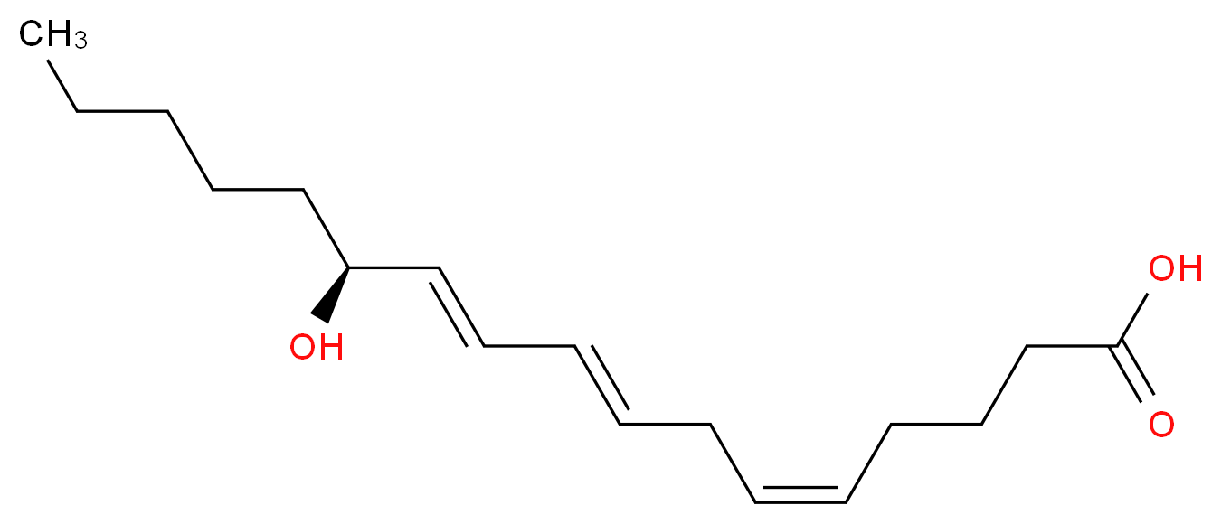 (5Z,8E,10E,12S)-12-hydroxyheptadeca-5,8,10-trienoic acid_分子结构_CAS_54397-84-1