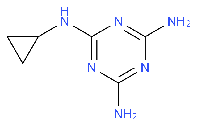 N-环丙基-2,4,6-三氨基-1,3,5-三嗪_分子结构_CAS_66215-27-8)