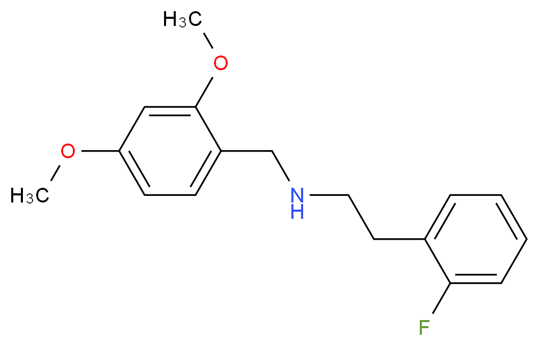 [(2,4-dimethoxyphenyl)methyl][2-(2-fluorophenyl)ethyl]amine_分子结构_CAS_864425-86-5