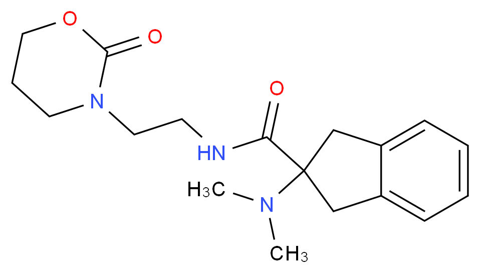 2-(dimethylamino)-N-[2-(2-oxo-1,3-oxazinan-3-yl)ethyl]-2-indanecarboxamide_分子结构_CAS_)