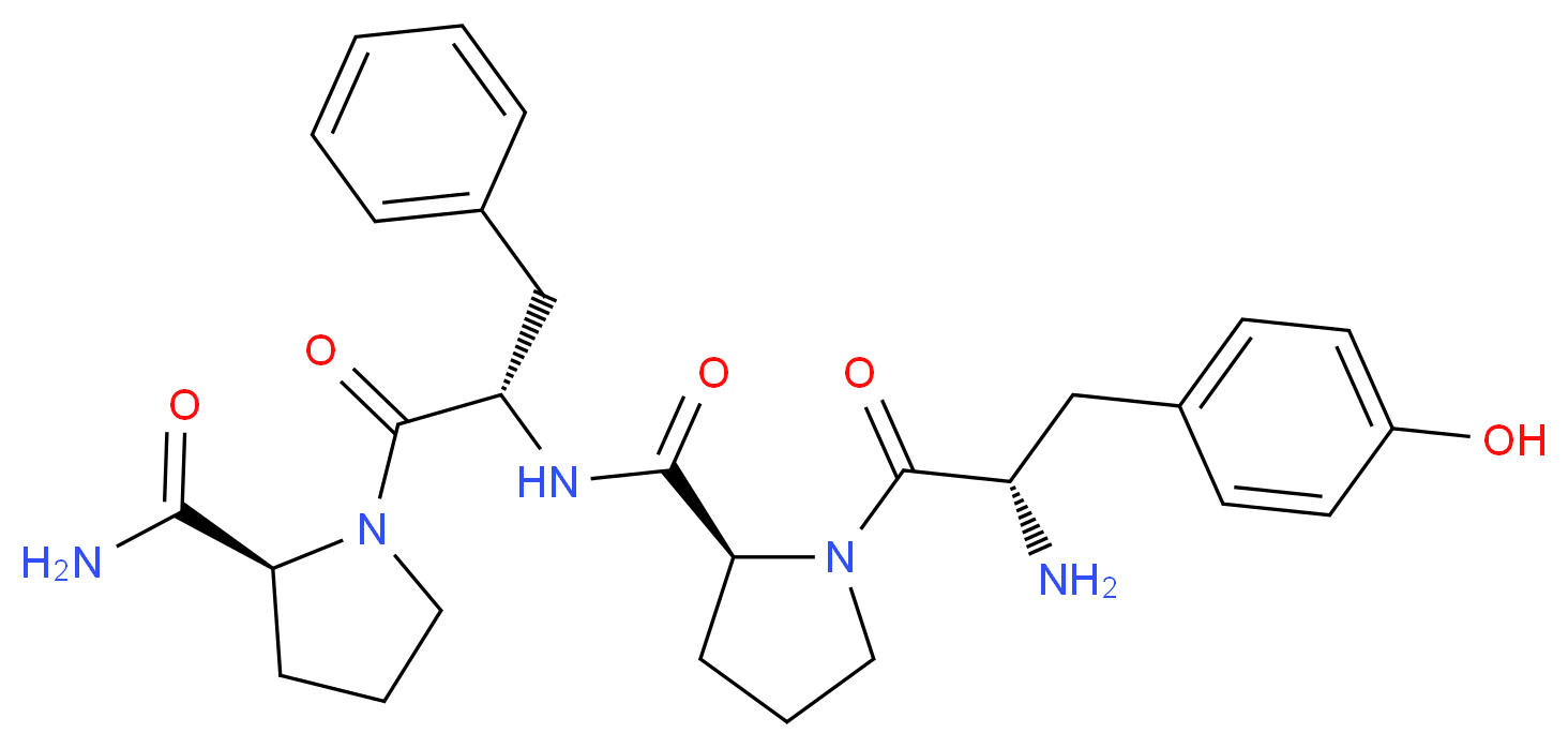 (2S)-1-[(2S)-2-{[(2S)-1-[(2S)-2-amino-3-(4-hydroxyphenyl)propanoyl]pyrrolidin-2-yl]formamido}-3-phenylpropanoyl]pyrrolidine-2-carboxamide_分子结构_CAS_87777-29-5