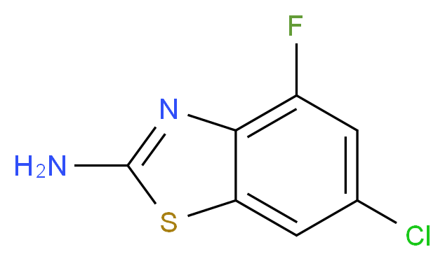 6-chloro-4-fluoro-1,3-benzothiazol-2-amine_分子结构_CAS_942473-93-0