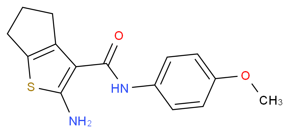 2-Amino-N-(4-methoxyphenyl)-5,6-dihydro-4H-cyclopenta[b]thiophene-3-carboxamide_分子结构_CAS_)