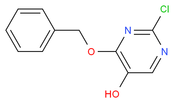 4-苄氧基-2-氯-5-羟基嘧啶_分子结构_CAS_885952-28-3)