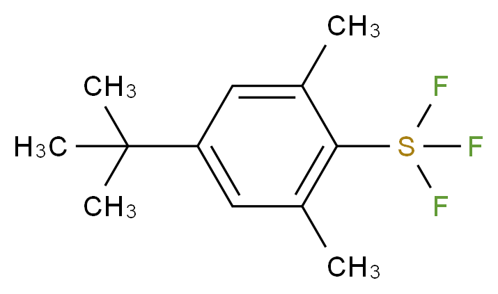 5-tert-butyl-1,3-dimethyl-2-(trifluoro-$l^{4}-sulfanyl)benzene_分子结构_CAS_947725-04-4