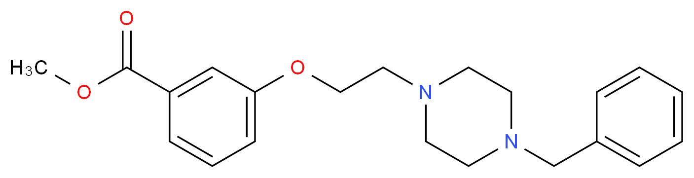 methyl 3-[2-(4-benzylpiperazino)ethoxy]benzenecarboxylate_分子结构_CAS_)