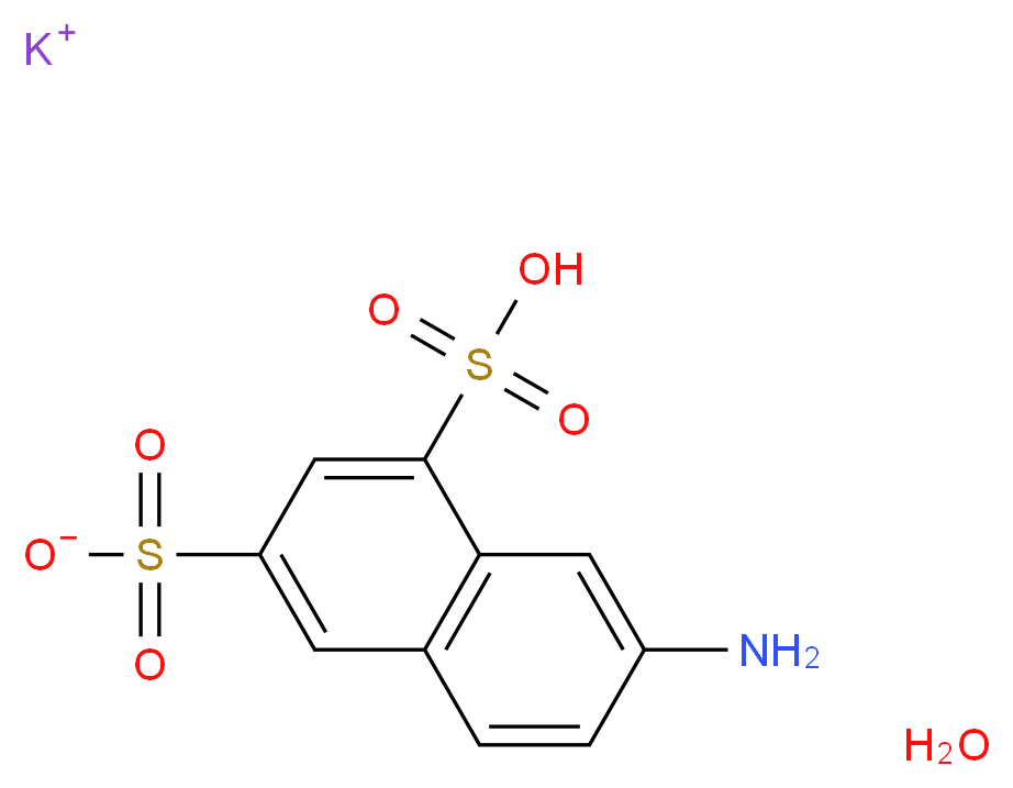 Monopotassium 7-amino-1,3-naphthalenedisulfonate hydrate_分子结构_CAS_332360-04-0)