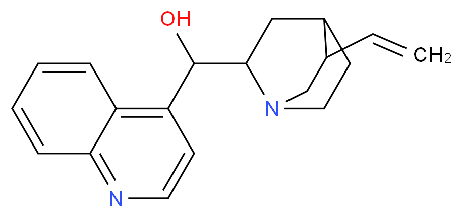 {5-ethenyl-1-azabicyclo[2.2.2]octan-2-yl}(quinolin-4-yl)methanol_分子结构_CAS_118-10-5