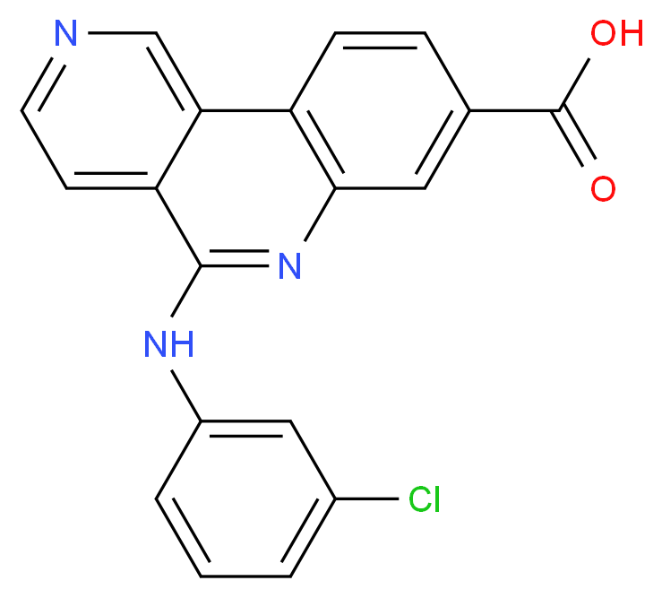 5-((3-Chlorophenyl)amino)benzo[c][2,6]naphthyridine-8-carboxylic acid_分子结构_CAS_1009820-21-6)