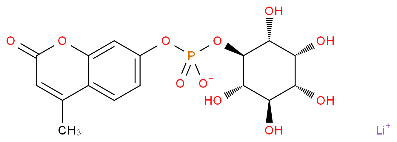 4-Methylumbelliferyl myo-Inositol 1-Phosphate Lithium Salt_分子结构_CAS_244145-22-0)