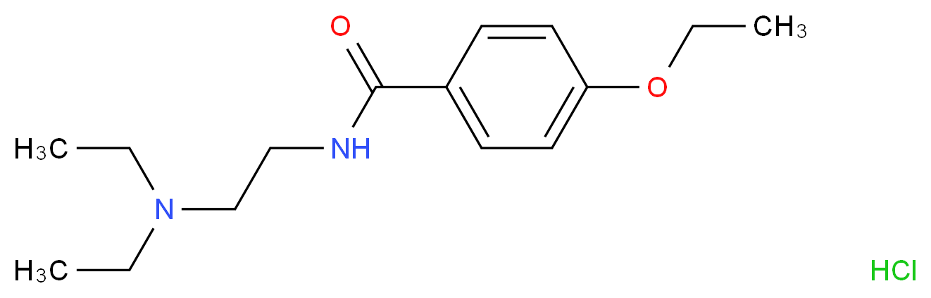 N-[2-(二乙基氨基)乙基]-4-乙氧基苯甲酰胺 盐酸盐_分子结构_CAS_81029-00-7)