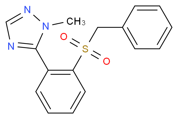 5-[2-(benzylsulfonyl)phenyl]-1-methyl-1H-1,2,4-triazole_分子结构_CAS_)