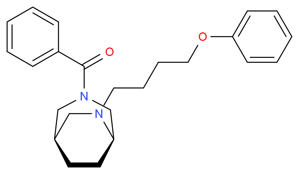 (1R*,5R*)-3-benzoyl-6-(4-phenoxybutyl)-3,6-diazabicyclo[3.2.2]nonane_分子结构_CAS_)