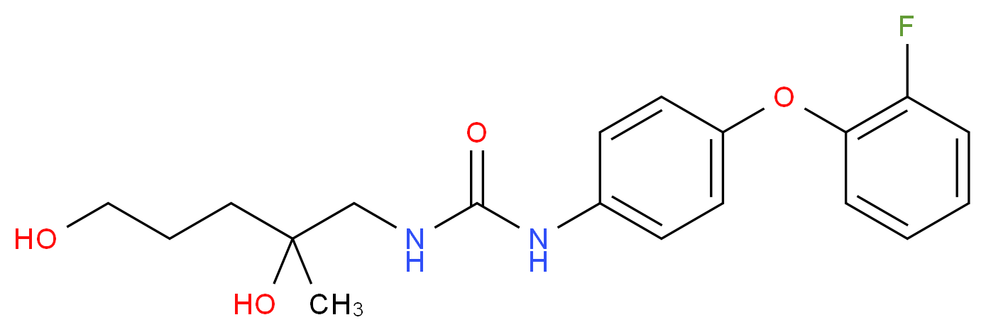 N-(2,5-dihydroxy-2-methylpentyl)-N'-[4-(2-fluorophenoxy)phenyl]urea_分子结构_CAS_)