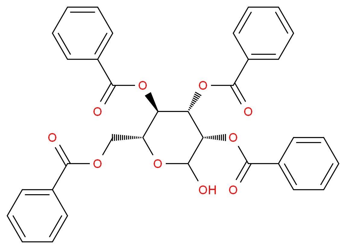 2,3,4,6-Tetra-O-benzoyl-D-mannopyranose_分子结构_CAS_627466-98-2)