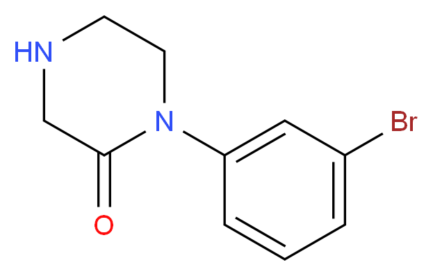 1-(3-bromophenyl)piperazin-2-one_分子结构_CAS_215649-81-3