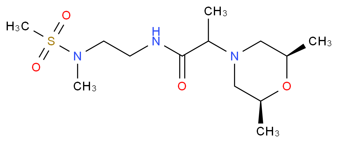 2-[(2R*,6S*)-2,6-dimethylmorpholin-4-yl]-N-{2-[methyl(methylsulfonyl)amino]ethyl}propanamide_分子结构_CAS_)