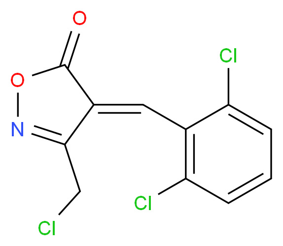 (4E)-3-(Chloromethyl)-4-(2,6-dichlorobenzylidene)-isoxazol-5(4H)-one_分子结构_CAS_)