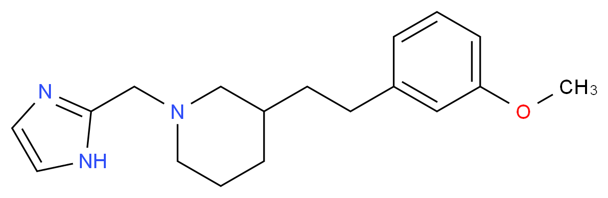 1-(1H-imidazol-2-ylmethyl)-3-[2-(3-methoxyphenyl)ethyl]piperidine_分子结构_CAS_)