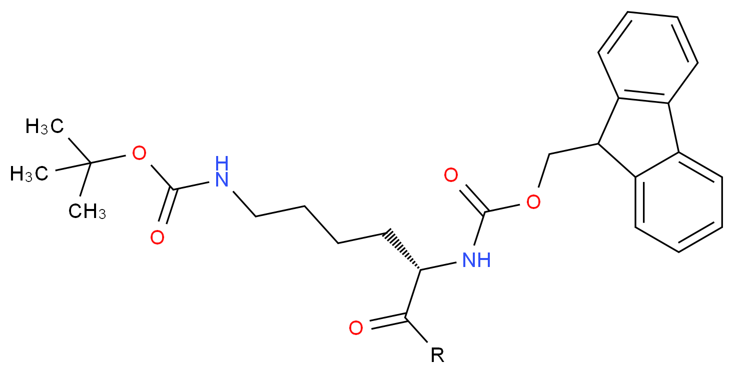 Fmoc-L-lysine(Nε-Boc) resin ester_分子结构_CAS_)