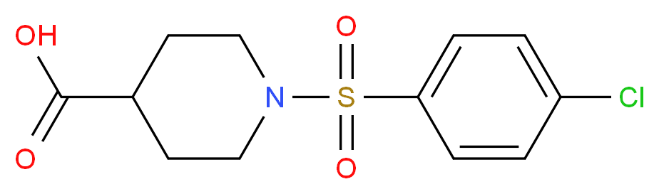 1-(4-chlorobenzenesulfonyl)piperidine-4-carboxylic acid_分子结构_CAS_314744-43-9