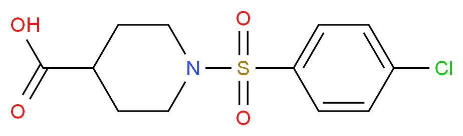 1-[(4-Chlorophenyl)sulfonyl]-4-piperidinecarboxylic acid_分子结构_CAS_)