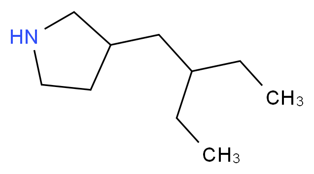 3-(2-Ethylbutyl)pyrrolidine_分子结构_CAS_)