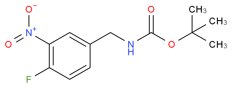 (4-FLUORO-3-NITRO-BENZYL)-CARBAMIC ACID TERT-BUTYL ESTER_分子结构_CAS_885280-67-1)
