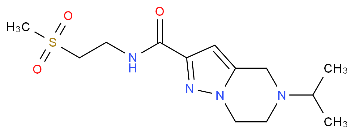 5-isopropyl-N-[2-(methylsulfonyl)ethyl]-4,5,6,7-tetrahydropyrazolo[1,5-a]pyrazine-2-carboxamide_分子结构_CAS_)