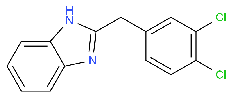 2-[(3,4-dichlorophenyl)methyl]-1H-1,3-benzodiazole_分子结构_CAS_213133-77-8