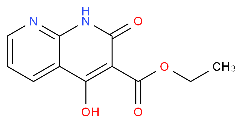 ethyl 4-hydroxy-2-oxo-1,2-dihydro-1,8-naphthyridine-3-carboxylate_分子结构_CAS_1186189-28-5