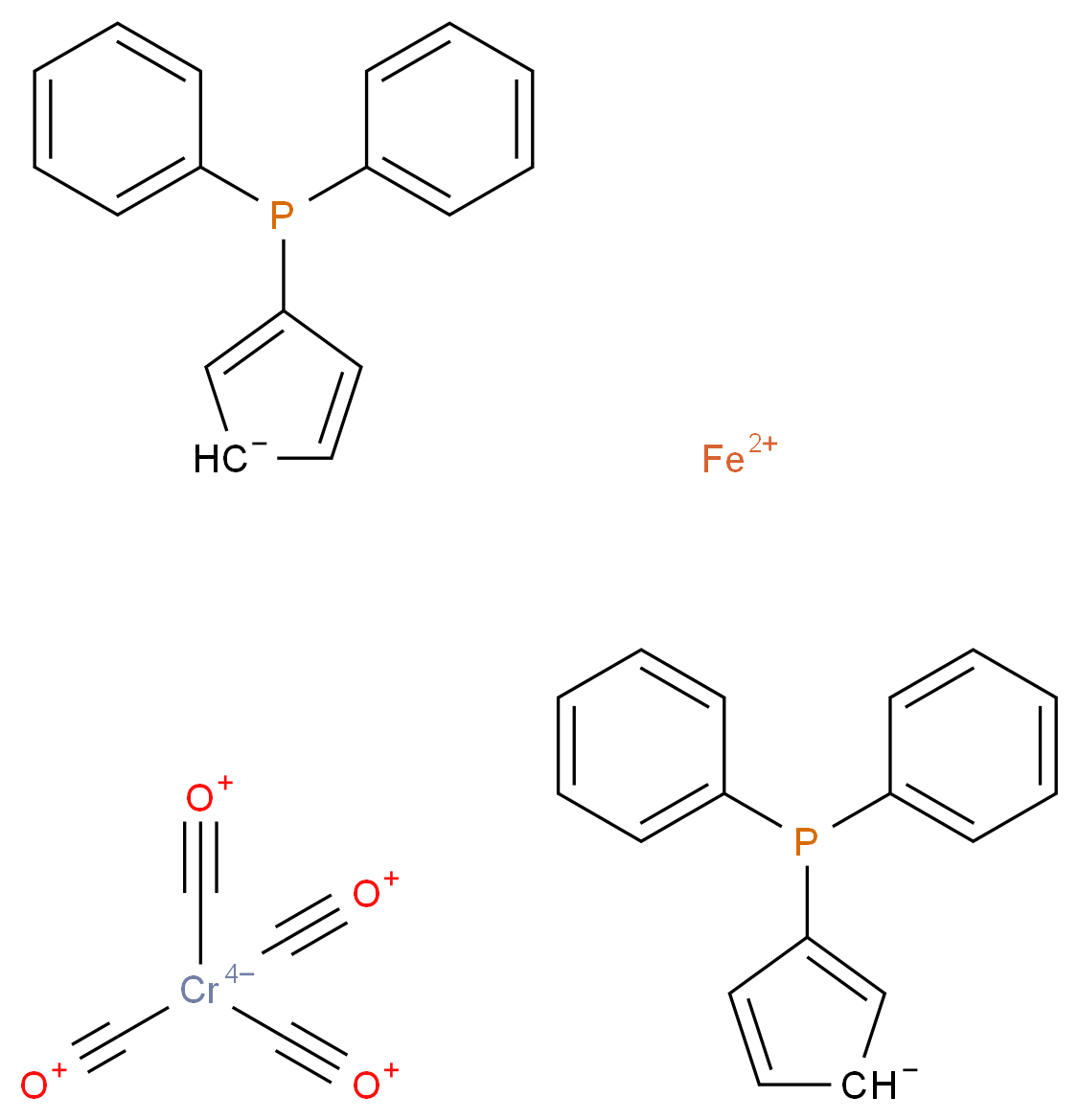 [1,1'-双(二苯基膦)二茂铁]四羰基铬_分子结构_CAS_67292-31-3)