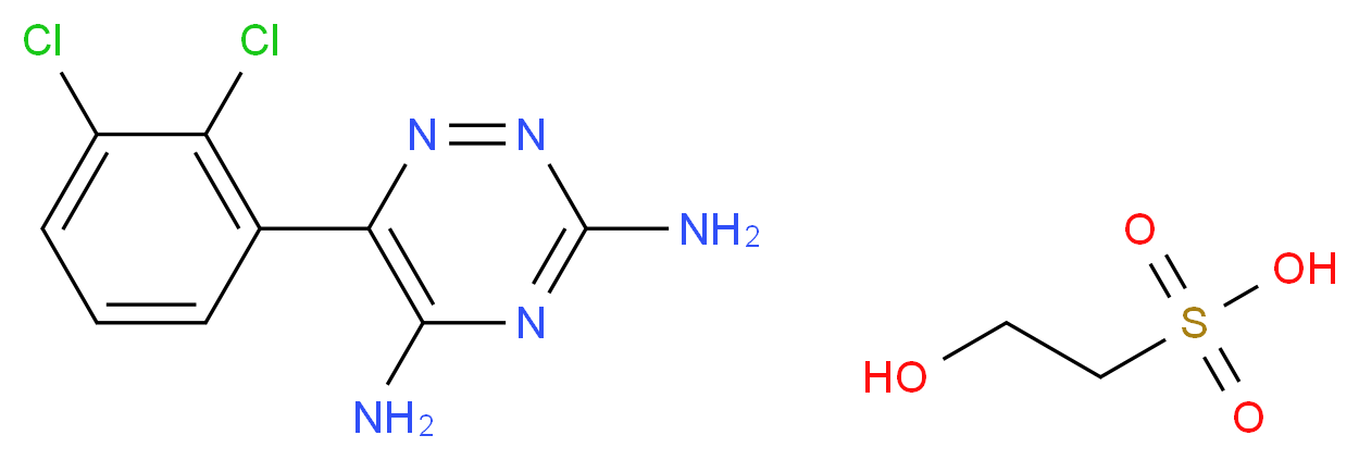 2-hydroxyethane-1-sulfonic acid; 6-(2,3-dichlorophenyl)-1,2,4-triazine-3,5-diamine_分子结构_CAS_113170-86-8