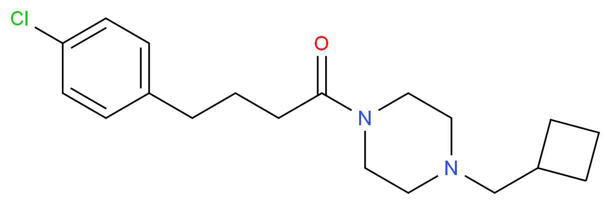 1-[4-(4-chlorophenyl)butanoyl]-4-(cyclobutylmethyl)piperazine_分子结构_CAS_)